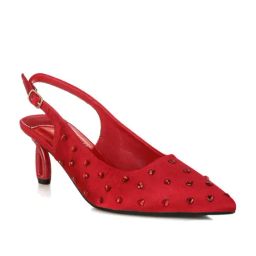 London Rag Women's Burgundy Back Strap Sandals-image-31