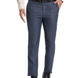 Raymond Blue Slim Fit Trousers-picture-16