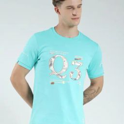 Monte Carlo Green Regular Fit Printed T-Shirt-image-42