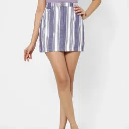 VASTRADO Blue & White Striped Skirts-image-85