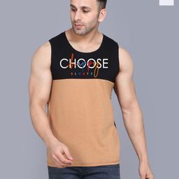 SLOWLORIS Pack Of 2 Printed Combed Cotton Gym Vests VSL26 CMB(CHS BLACKRUST)(OVRTNK WHITE)-image-67
