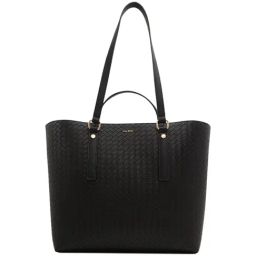 Aldo Black Solid Large Tote Handbag With Pouch-picture-27