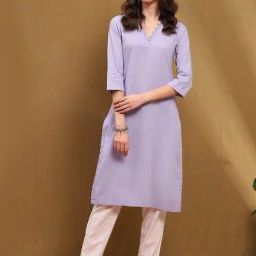 Biba Lilac Straight Kurta-picture-16