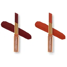 ME-ON Set of 2 Matte Vogue None-Transfer Lipsticks - Shade 12 & 15-19