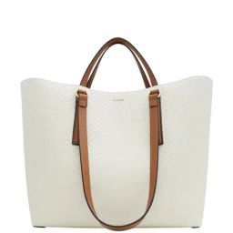 Aldo Beige Solid Large Tote Handbag With Pouch-image-55