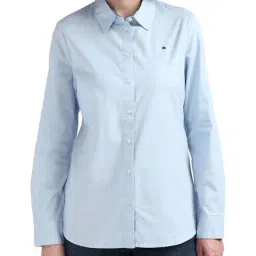 TOMMY HILFIGER Blue Cotton Shirt-picture-9