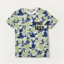 Fame Forever by Lifestyle Kids Sage Cotton Printed Regular Fit T-Shirt-image-58