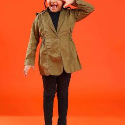Tales & Stories Kids Olive Cotton Embroidered Full Sleeves Jacket-image-72