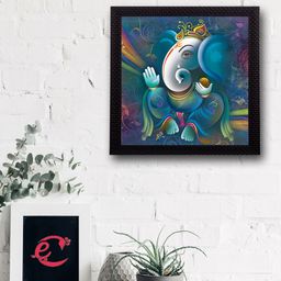 eCraftIndia Multicoloured Lord Ganesha UV Wall Art-image-100