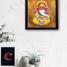 eCraftIndia Multicoloured Lord Ganesha UV Wall Art-image-63