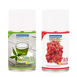 Airance 250 ml Each Green Tea & Litchi Spray Air Freshener Automatic Spray (Pack of 2)-image-114