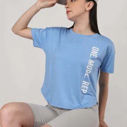 Chkokko Turquoise Printed T-Shirt-image-39