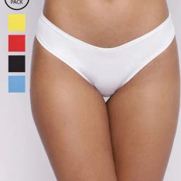 La Intimo Multicolored Comfort Fit Panties - Pack Of 5-image-36
