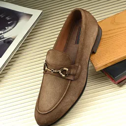 Egoss Men Round Toe Lightweight Leather Loafers-picture-13