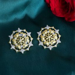 Voylla Paisley Shaped Studs Earrings-image-36