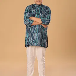 The Mini Trunk Boys Abstract Printed Kurta with Pyjama-15