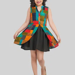 BEING NAUGHTY Print Fit & Flare Dress-50
