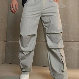 MASCLN SASSAFRAS Unisex Loose Fit Pleated Trousers-image-59