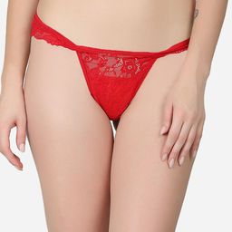 N-Gal Women Self Design Laced Thong Briefs-image-84