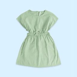 Pantaloons Junior Olive Cotton Regular Fit Dress-image-77