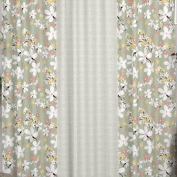 CHHAVI INDIA Grey & White Set of 3 Floral Door Curtain-image-19