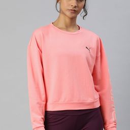 Puma Women Pink Printed Modern Sports Crew Sweatshirt-image-88