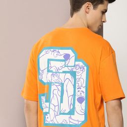 Minions by Kook N Keech Scooby-Doo Printed Drop-Shoulder Pure Cotton Oversize T-shirt-image-19
