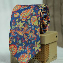 Tossido Men Blue & Orange Printed Broad Tie-picture-44