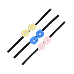 FUNKRAFTS Girls Beige & Blue Set of 3 Ponytail Holders-image-99