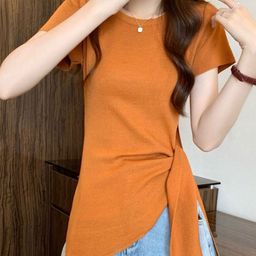 KPOP Women Round Neck Top-image-83
