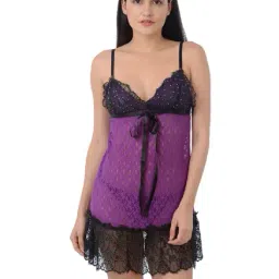 Da Intimo Purple Lace Baby Doll-image-41
