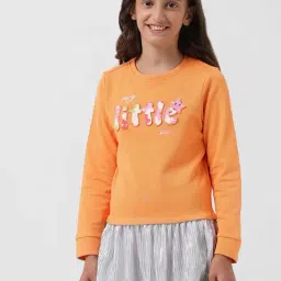 VERO MODA GIRL Orange Printed Full Sleeves Dress-image-67
