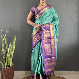 LeeliPeeri Designer Woven Design Zari Saree-48