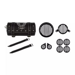 A4S Grill Combo Set with Saddle Bag for Bikes & 350 Classic-Black (Pack of 10)-12