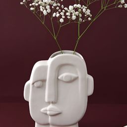 Aura White Face Like Ceramic Vase-image-41