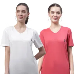 Vimal Jonney White & Pink Cotton Logo T-Shirt - Pack Of 2-picture-45