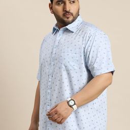 Sztori Plus Size Floral Print Pure Cotton Casual Shirt-51