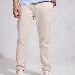 WROGN Men Striped Straight Fit Chinos Trousers-image-37