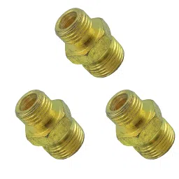 Generic 1/4Inchx3/8Inch  Hex Nipple/Olive Union Screwed Pipe Fitting-Pack of 3-21
