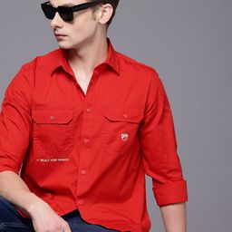 Ducati Brand Logo Printed Pure Cotton Casual Shirt-image-49