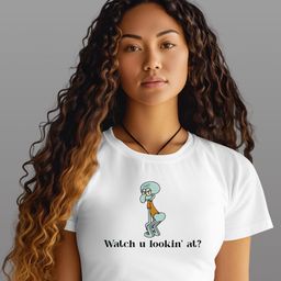TheBTclub Women What You Looking At Printed Crop Top-image-15