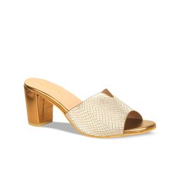 VALIOSAA Embellished Peep Toes Block Heels-6