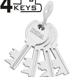 IBDA 2 Locks with Same Key | Multiple Locks with Single Key | Steel Body | Common Key Lock | Push Lock for Home, Shutter, gate, Door, kadi, Shop, Outdoor, Indoor | Same Key Lock Set of 2 with 4 Keys image 5