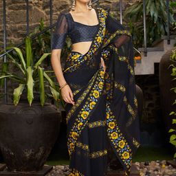 Sitanjali Floral Satin Ready to Wear Bagh Saree-image-68