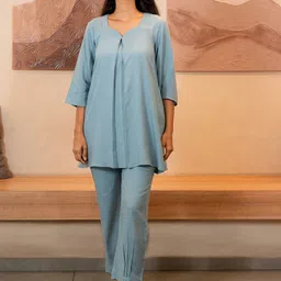 Moda Rapido Sweetheart Neck Tunic With Trouser-picture-31
