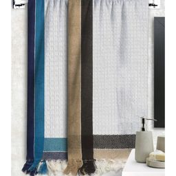 Athom Living 100% Cotton Bath Towel Waffle Border Pack Of 2 - White-image-73
