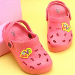 Pine Kids Clogs With Back Strap Text Applique- Pink-image-31