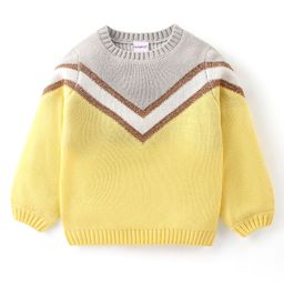 Babyhug Full Sleeves Sweater Stripes Design- Yellow-image-24