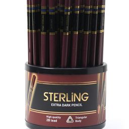 Flair Creative Gem Pencil With Stand 50 Pieces - Maroon-21