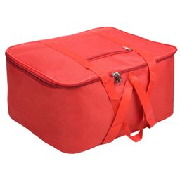 Kuber Industries Underbed Storage BagRexine Jumbo Blanket CoverLightweight Storage BagFoldable Razai BagZipper Storage Bag For Clothes with HandleLarge,Red,-image-87